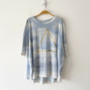 Wildfox White Label Golden Triangle Clouds Tee
